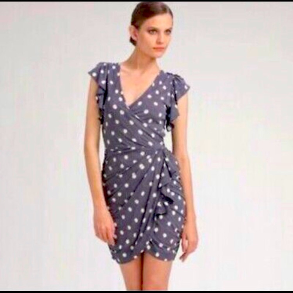 Anthropologie Leifsdottir Women’s Grey Sparks Fly Dress Grey/White size L